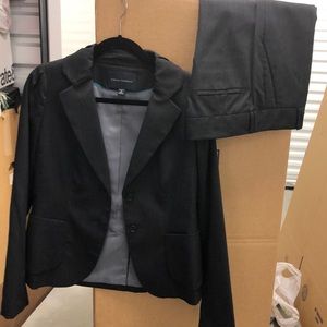 Pinstripe Banana Republic suit